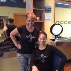 Cross Rhinestone Long Sleeve T-shirt