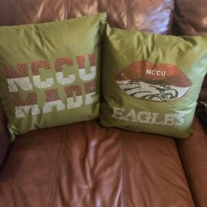 NCCU Rhinestone Pillows